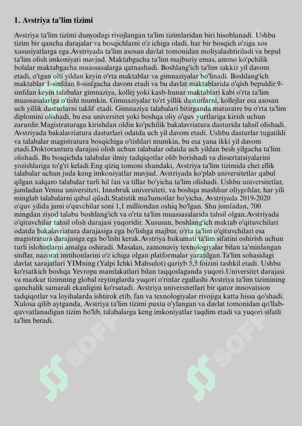 AVSTIRIYA,AVSTRALIYA VA SHVETSARIYA DAVLATLARIDAGI TA’LIM TIZIMIGA QIYOSIY TAHLIL 3