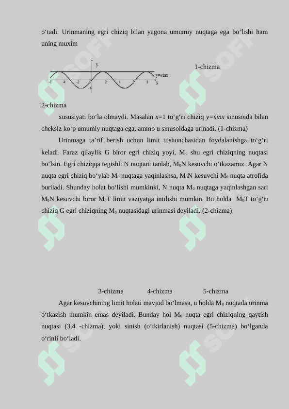Parametrik tenglama bilan berilgan chiziq urinmasi va normali tenglamalari. 5