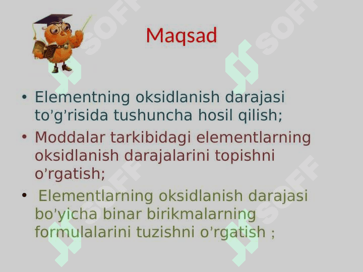 Elementlarning oksidlanish darajasi 2