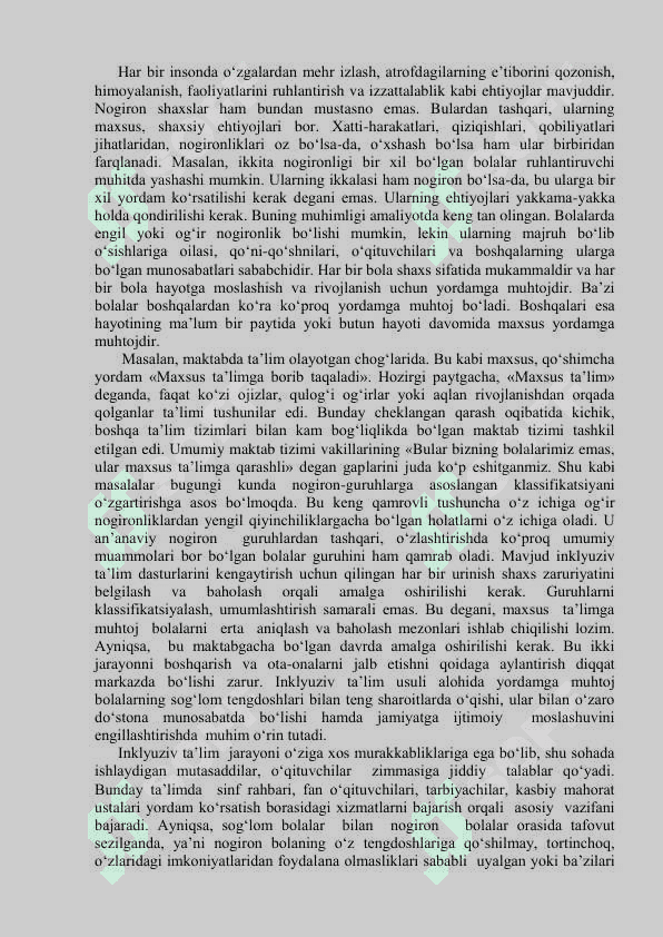 Inklyuziv va maxsus talim muammo va istiqbollari 2