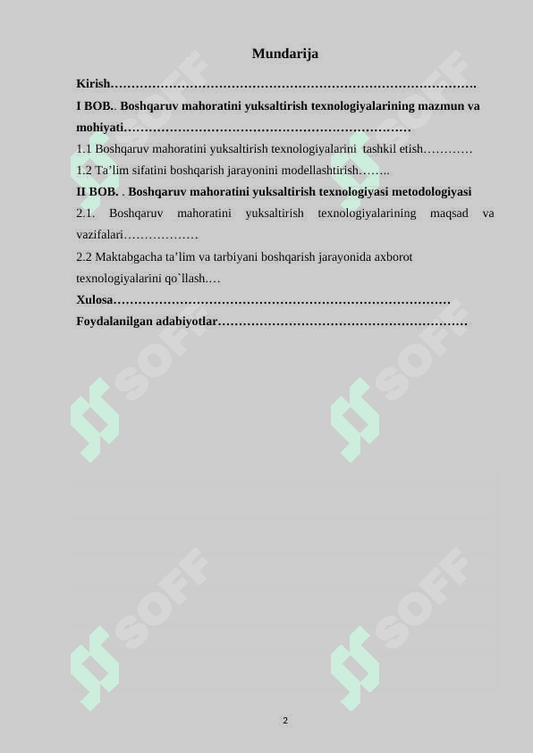 Boshqaruv mahoratini yuksaltirish texnologiyalari 2