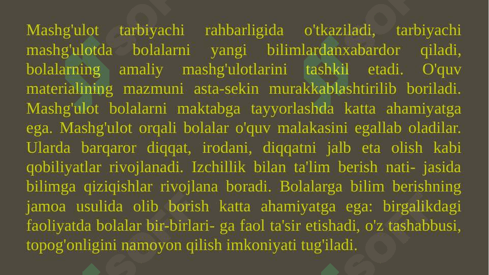 mashg'ulotning bolalarni maktabga tayyorlashdagi ahamiyati 4