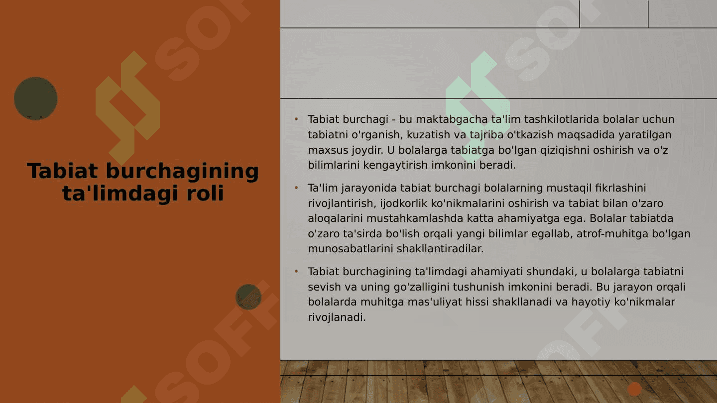 Maktabgacha ta'lim tashkilotida kichik guruhlarda tabiat burchagi va mohiyati 3