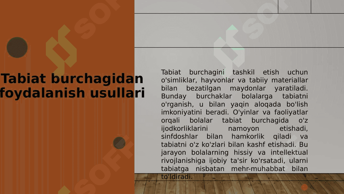 Maktabgacha ta'lim tashkilotida kichik guruhlarda tabiat burchagi va mohiyati 4