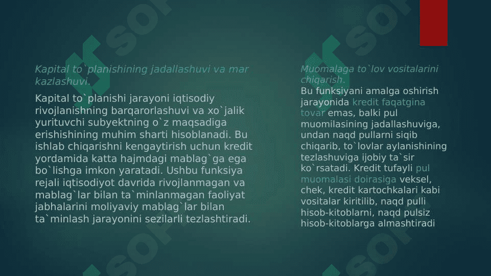 Kreditlashni tashkil etish asoslari 7