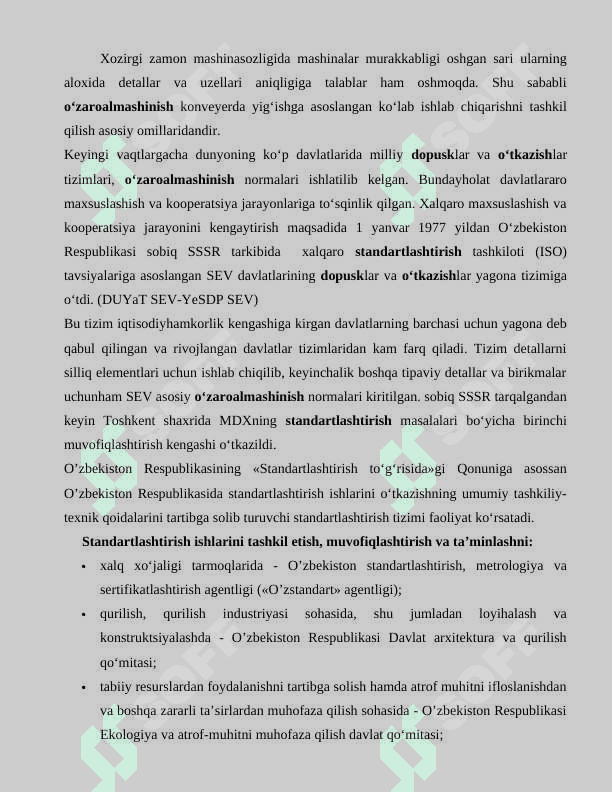 Mashinalarni tayyorlashda va ta’mirlashda o‘zaro almashuvchanlikni umumiy asoslari 4