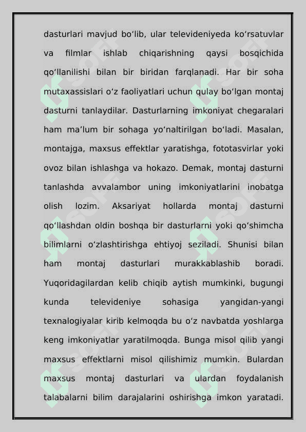 Maxsus effektlar uchun kompyuter texnologiyalari. Adobe after effects dastur 3
