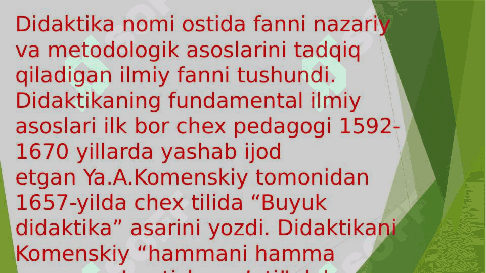 Didaktika-ta’lim nazariyasi sifatida. O’qitish jarayoni yaxlit tizim sifatida. 3
