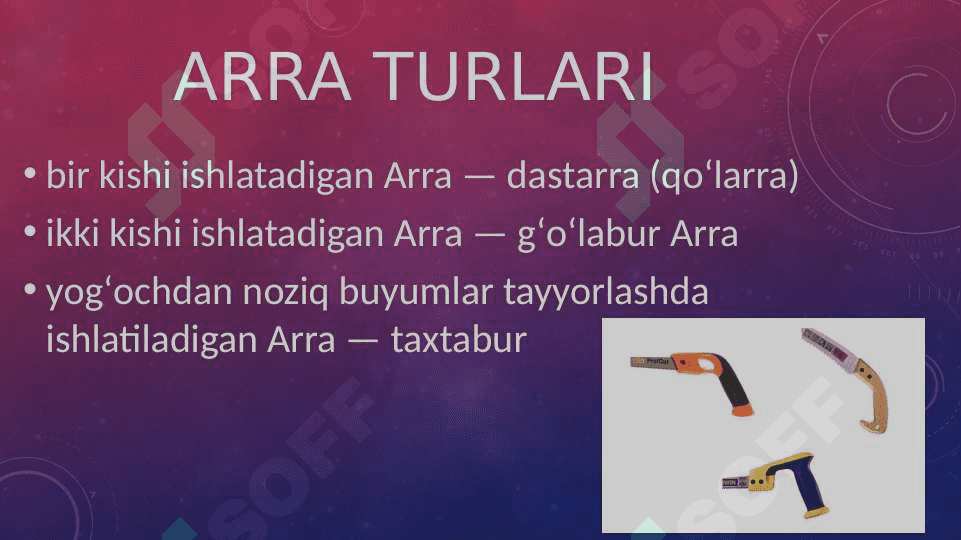 Diskli arra tishlari shakli va ularni charxlash 3