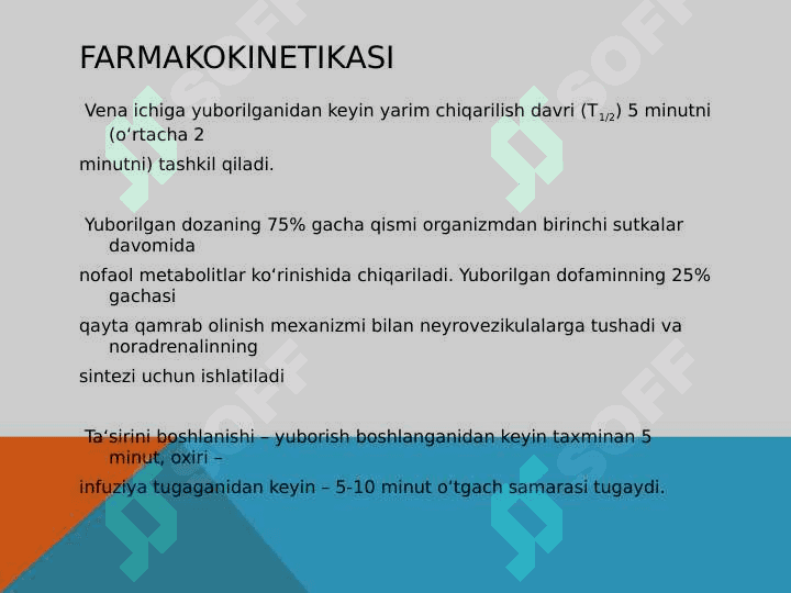 Dofamin va dofaminergik vositalar. Serotonin va Serotoninergik vositalar. 7