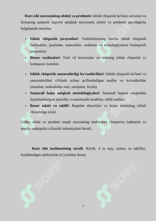 Ishlab chiqarish ko’lami samarasi va firmaning  samarali hajmini aniqlash 5