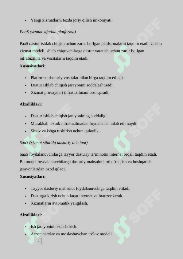 Mahalliy biznes uchun bulutga asoslangan hisoblash tizimi yaratish. 7