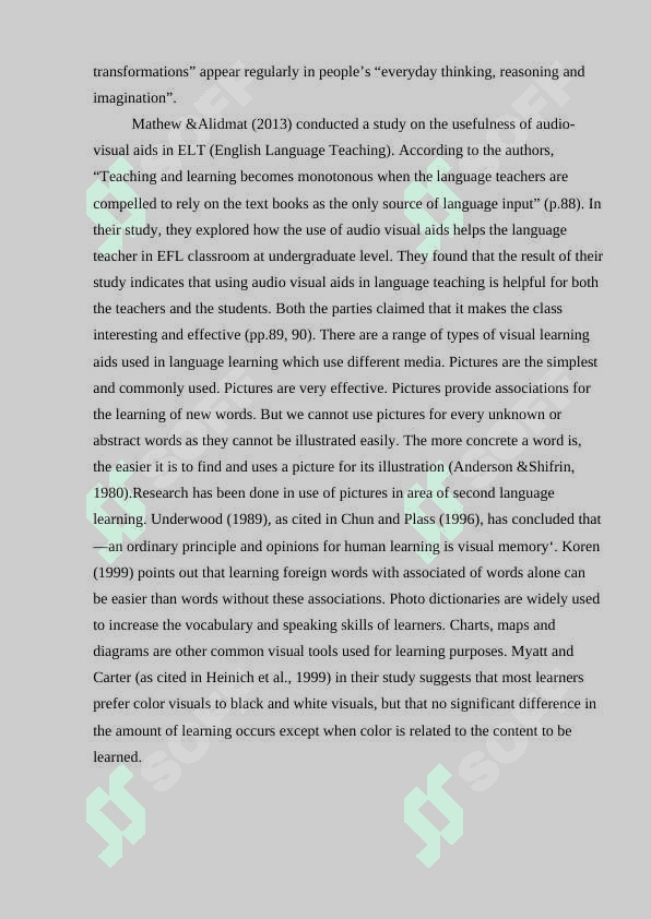 Design of visual aids for the English  Classrooms 8
