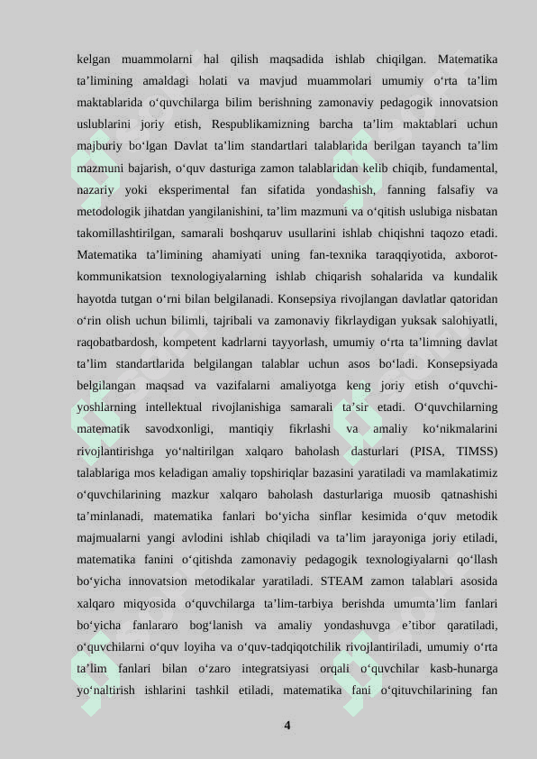 Arifmetik amallar yechishga o‘rgatishning umumiy masalalari 4