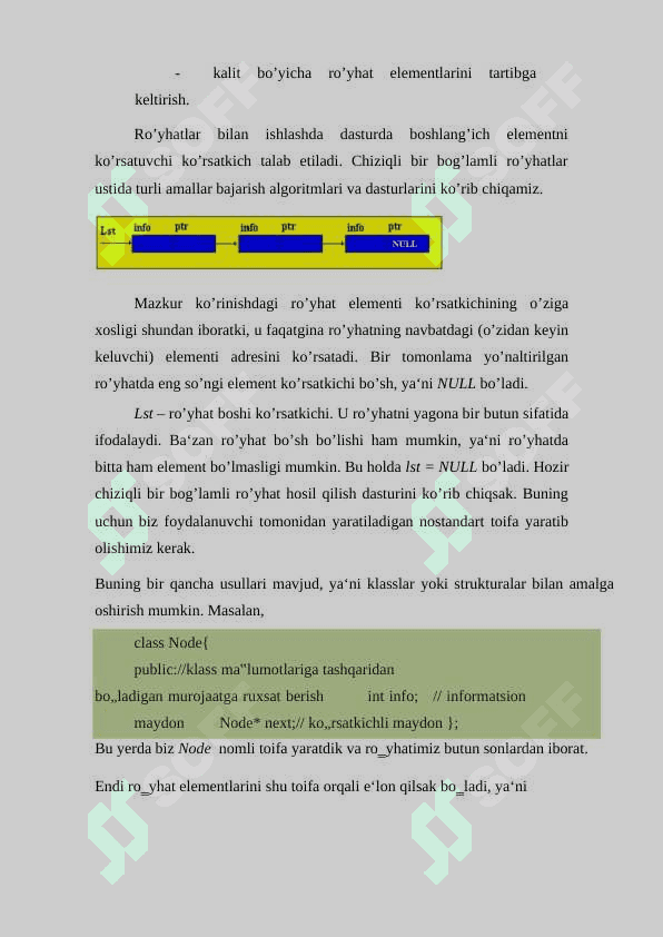 Dinamik ma’lumotlar tuzilmasi 6