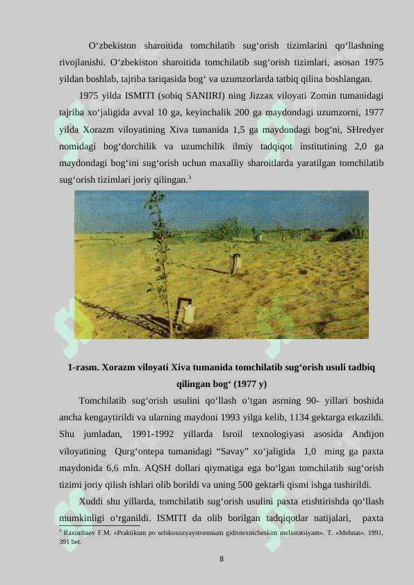Gidromeliorativ tizimlarda servis xizmat ko‘rsatish 8