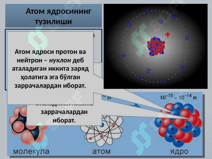 ATOM VA ATOM YADROSI FIZIKASI. 8