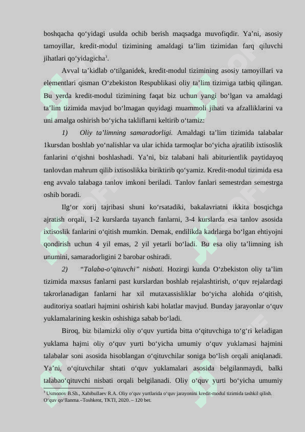 Kredit modul va uning afzalliklari 4