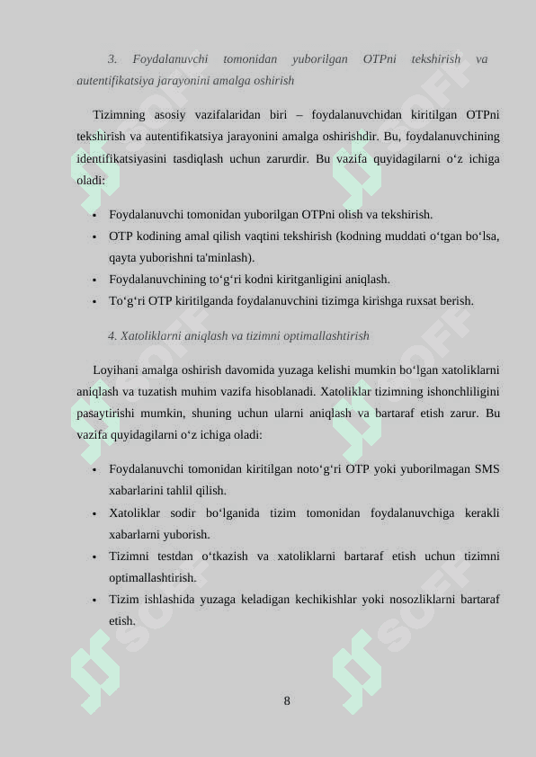OTPdan foydalangan holda autenifikatsiya dasturini ishlab chiqish 8