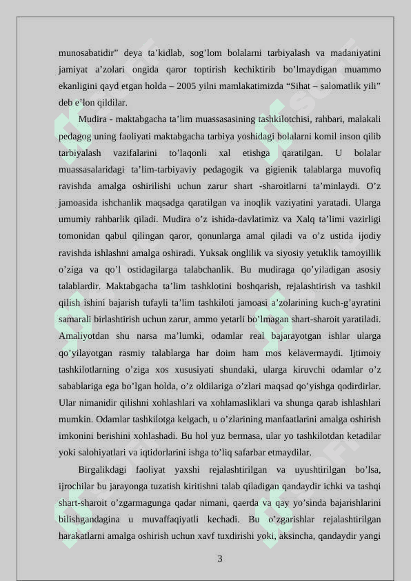 Maktabgacha ta'lim tashkiloti direktori ish mazmuni 3