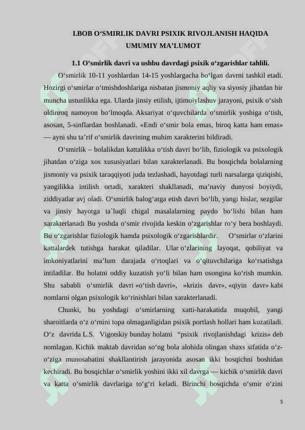 O‘smirlik davrida psixik rivojlanish xususiyatlari 5