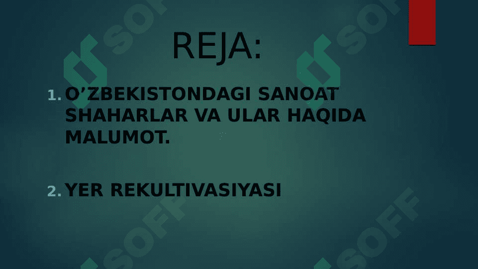 O’ZBEKISTONDAGI SANOAT SHAHARLARI VA ULAR ATROFIDAGI TUPROQ QOPLAMINING EKOLOGIK HOLATI VA REKULTIVASIYASI 2