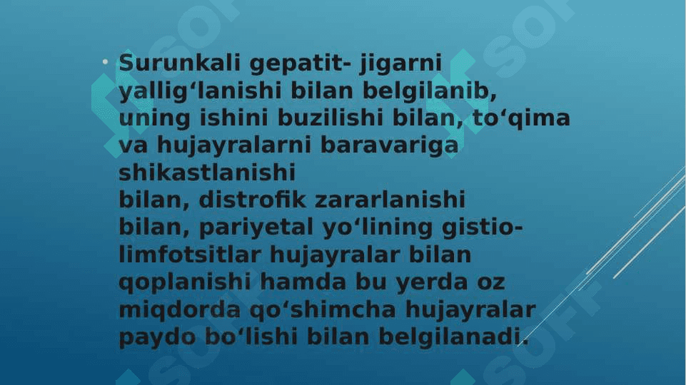 Surunkali gepatitlar va xolesistitlarda yog'lar hazmlanishini buzilishi 2