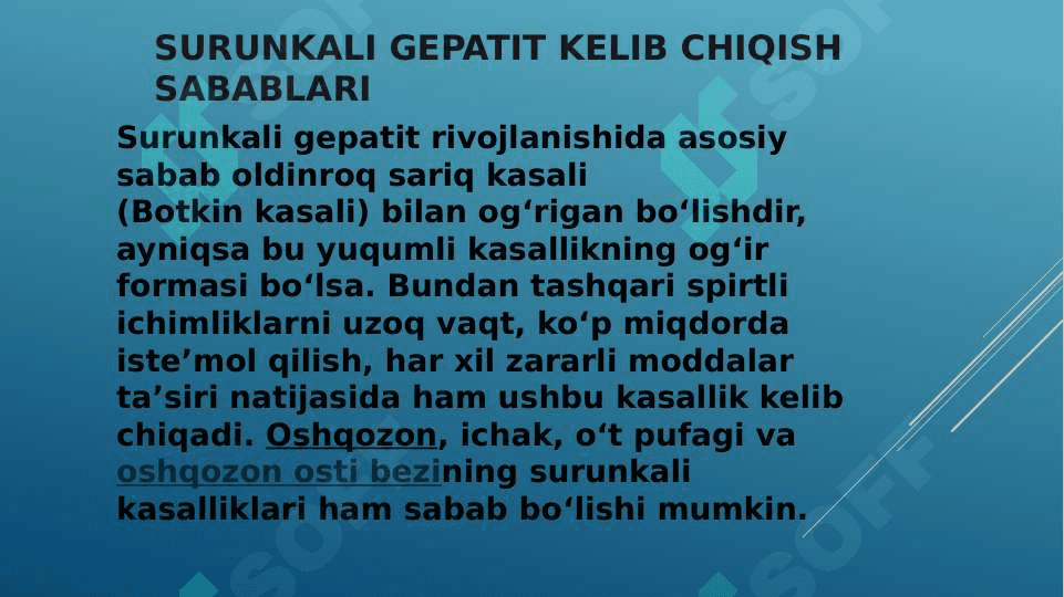 Surunkali gepatitlar va xolesistitlarda yog'lar hazmlanishini buzilishi 3