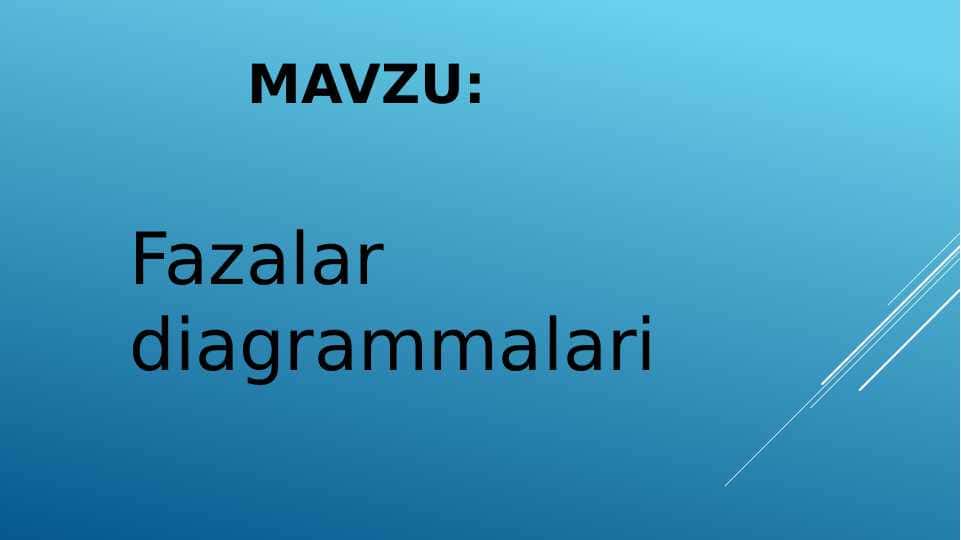 Fazalar diagrammalari 1