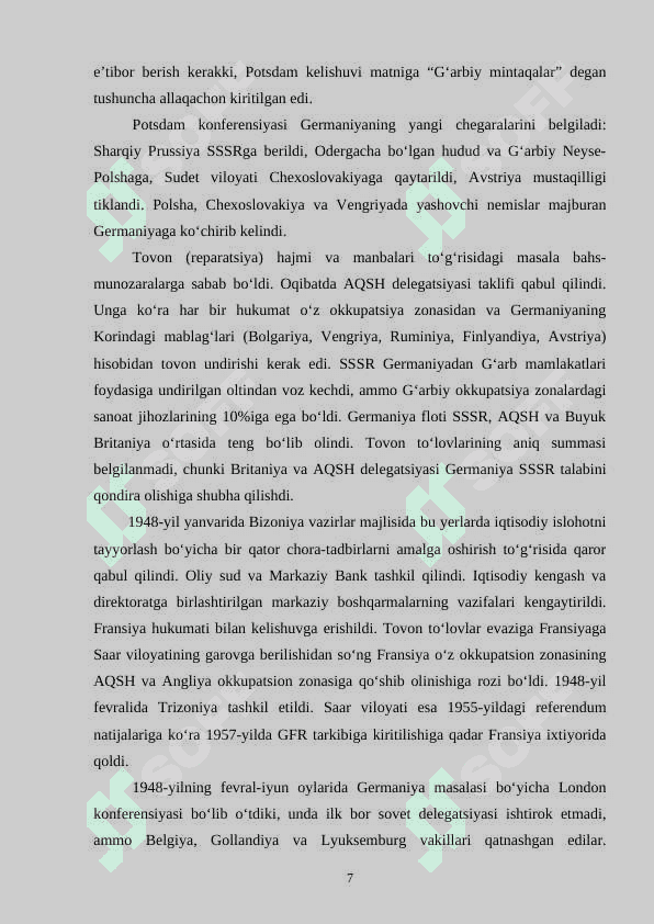 GERMANIYA FEDERATIV RESPUBLIKASI II JAHON URUSHIDAN KEYINGI YILLARDA 7