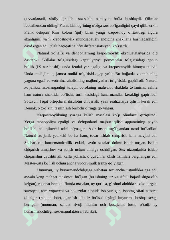 FEODAL JAMIYATI VA UNING YEMIRILISHI DAVRIDAGI IQTISODIY QARASHLAR 7