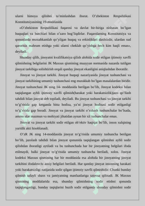 Jinoyat tarkibi tushunchasi va turlari 24 6