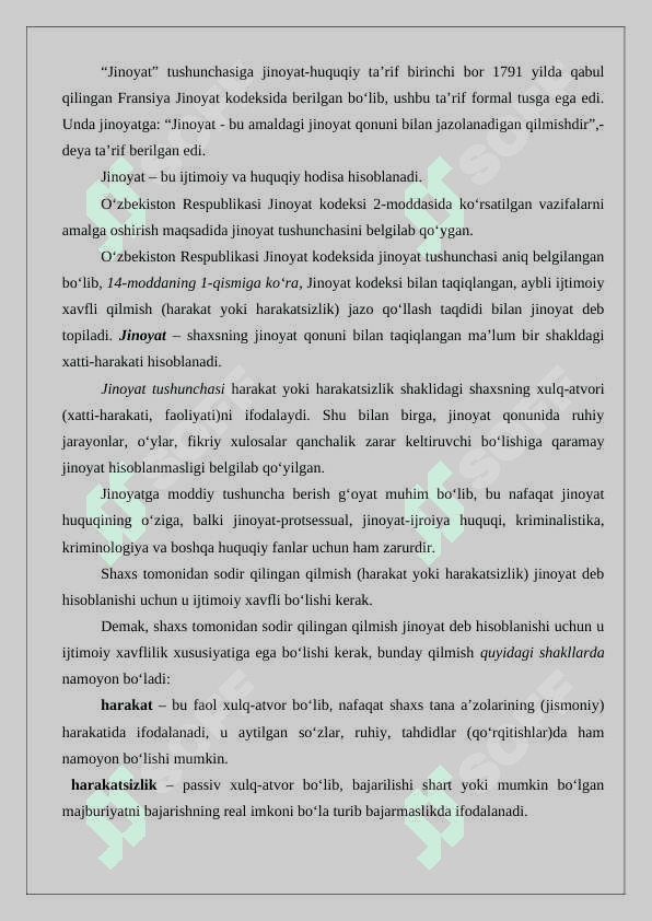 Jinoyat va jinoyatchilik tushunchasi 24 4