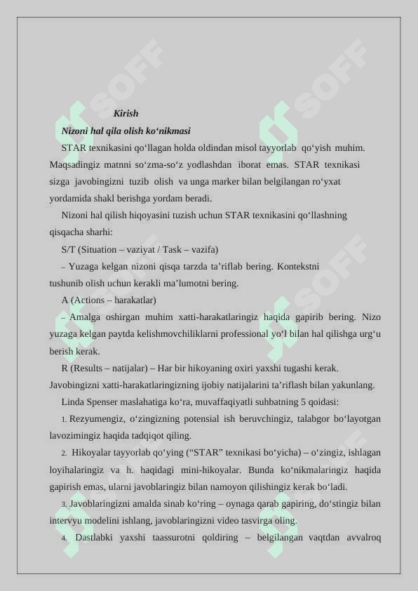Nizoni hal qila olish ko’nikmasi. Huquqiy konsultatsiya va muzokaralar bosqichlari 24 2