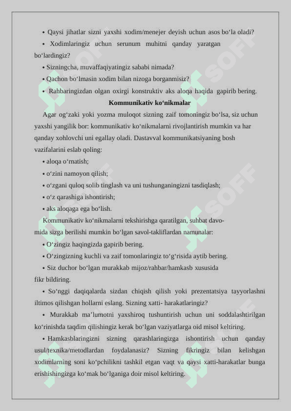 Nizoni hal qila olish ko’nikmasi. Huquqiy konsultatsiya va muzokaralar bosqichlari 24 4