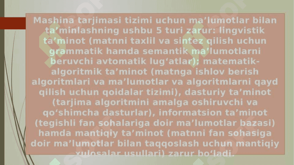 Mashina tarjimasi va uning turlari 3