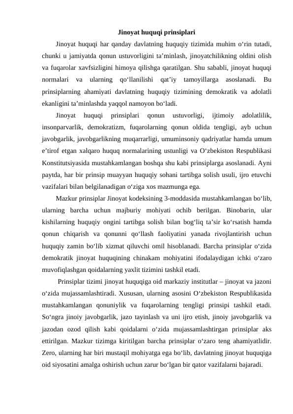 Jinoyat huquqi prinsiplari 1