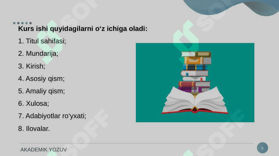 ILMIY USLUB JANRLARI. KURS ISHI. 6