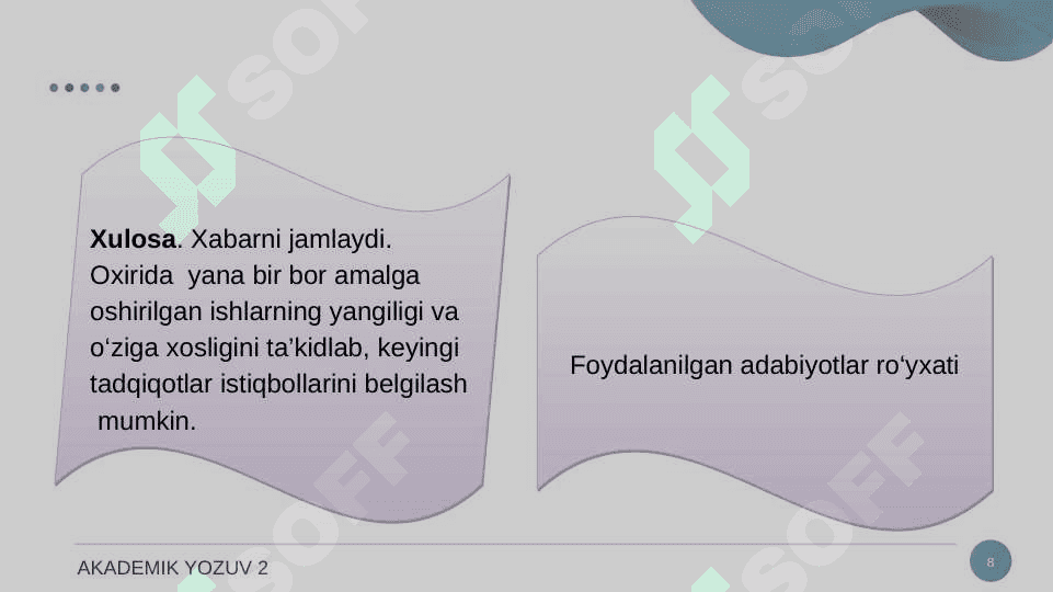 TEZISLAR YOZISH USLUBI. 8