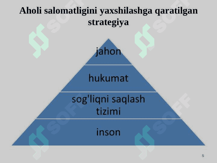 O’zbekiston Respublikasi aholisining yuqumli bo'lmagan kasalliklar profilaktikasining gigiyenik jihatlari 5