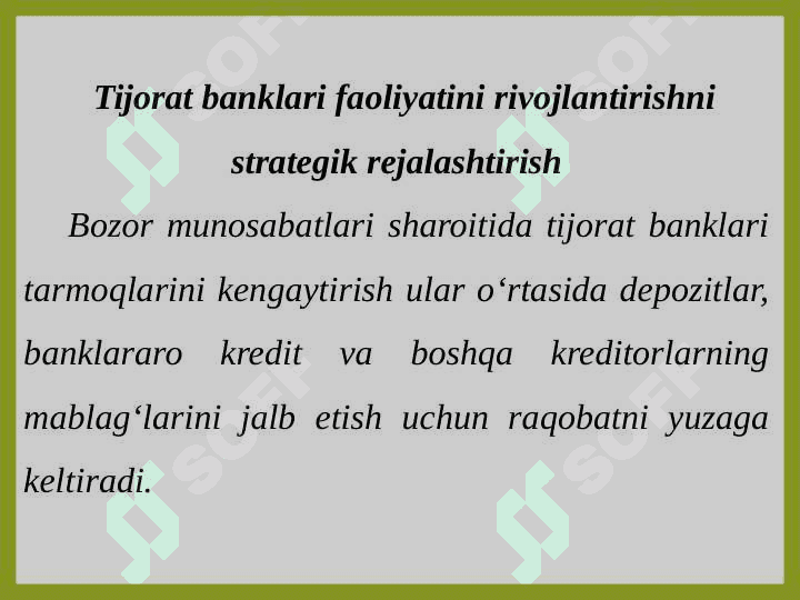 TIJORAT BANKLARINING RESURSLARI VA ULARNI BOSHQARISH MASALALARI pptx 3