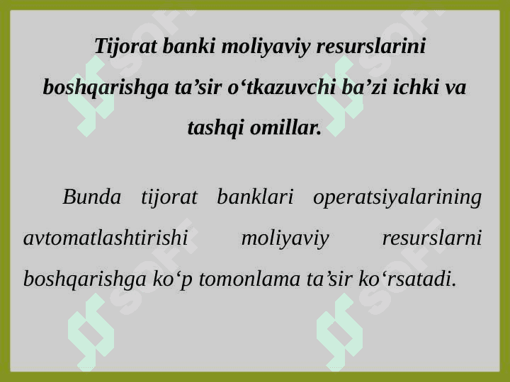 TIJORAT BANKLARINING RESURSLARI VA ULARNI BOSHQARISH MASALALARI pptx 5