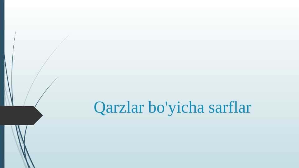 Qarzlar bo'yicha sarflar