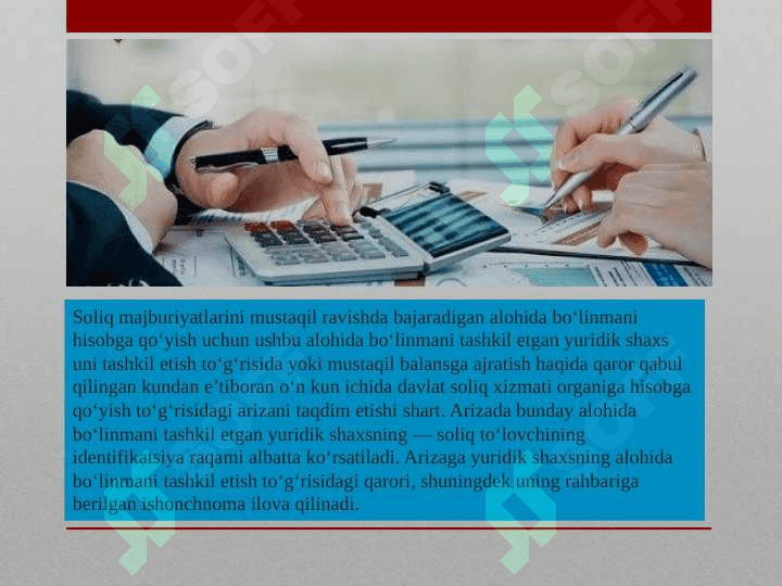 Soliq idoralarida soliqlar va majburiy to’lovlar hisobining yuritilishi 4