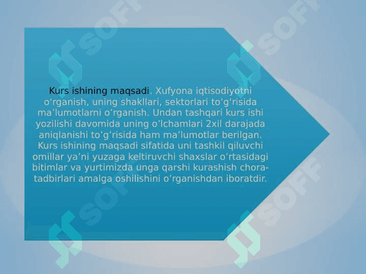 Xufyona iqtisodiyot, uning o’lchamlari va namoyon bo’lish shakllari 5