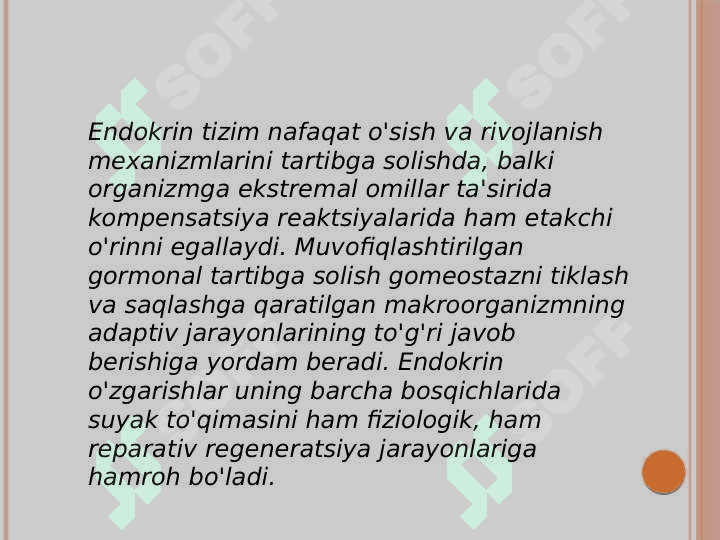 Gormonlar va o'sish omillarining suyak rezorbsiyasi va osteogenezi
 jarayonlar boshqarilishidagi ahamiyati 2
