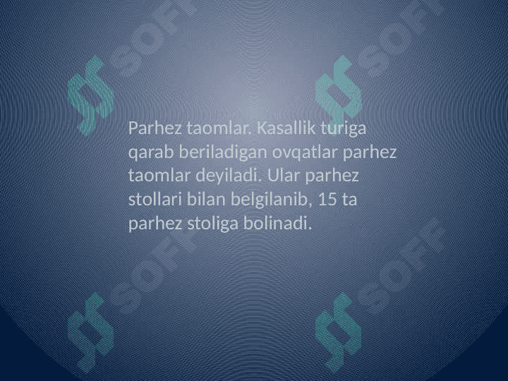 Parhez stollari 2