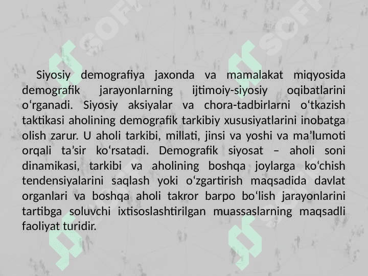 Aholi siyosati,mustamlaka siyosati. 2