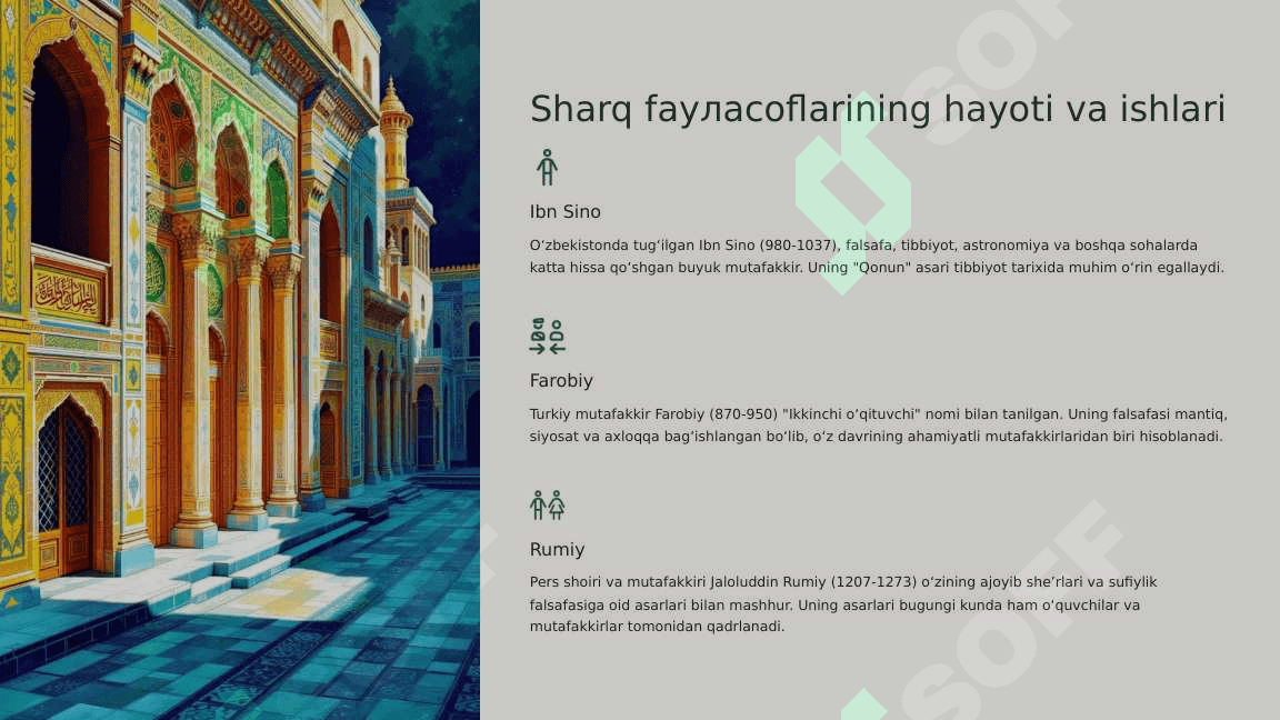 Oʻrta asr sharq falsafasi va uygʻonish davri xususiyatlari. 3