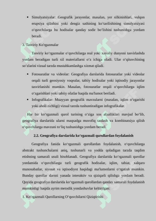 Koʻrgazmali qurollar ularning turlari va geografiya darslarida ulardan foydalanish metodikasi 4